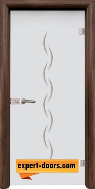 Стъклена интериорна врата Print G 13-1, каса Орех