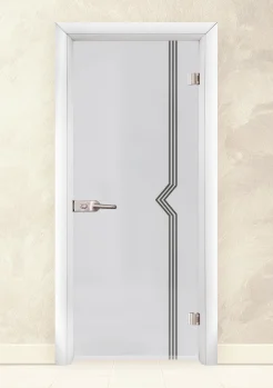 Стъклена интериорна врата Sand G 13-3 Бял