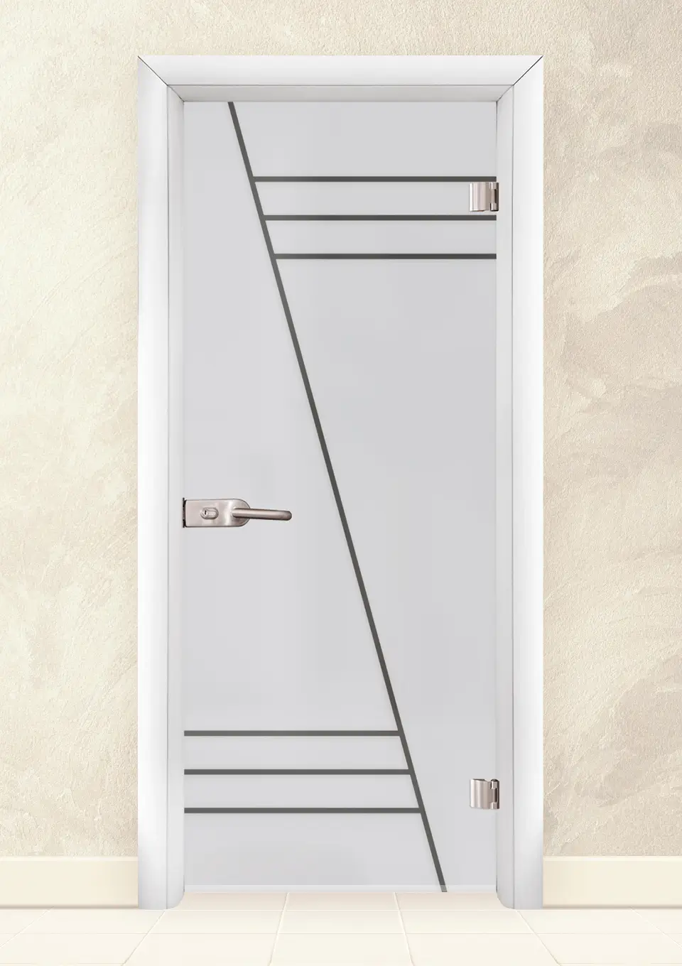 Стъклена интериорна врата Sand G 13-4 Бял