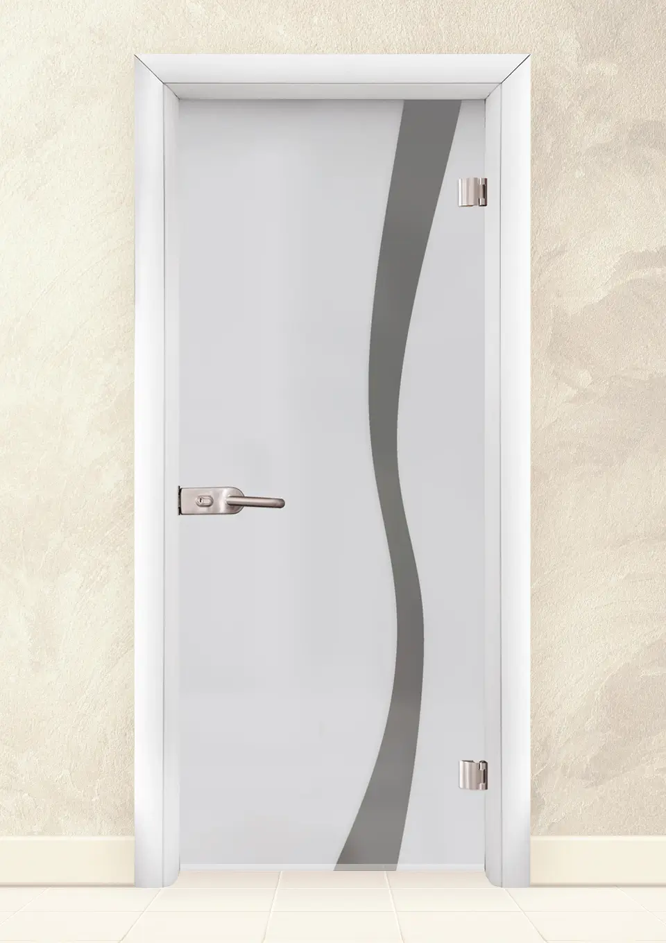Стъклена интериорна врата Sand G 14-1 Бял