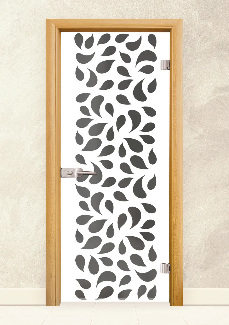Стъклена интериорна врата Print G 13-1 Светъл Дъб
