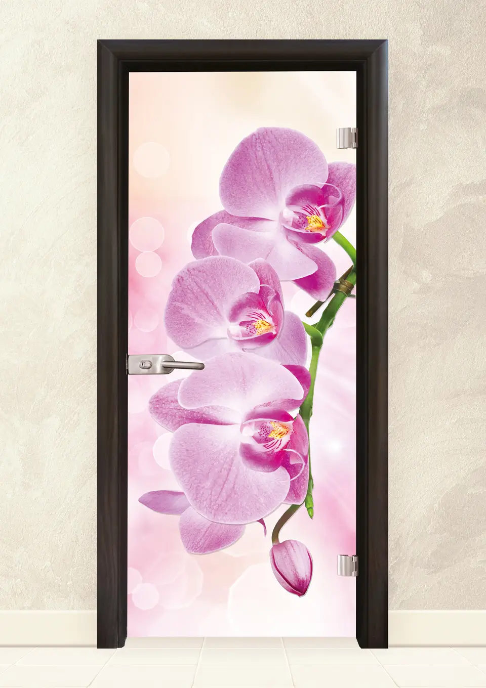 Стъклена интериорна врата Print G 13-3 Pink Венге